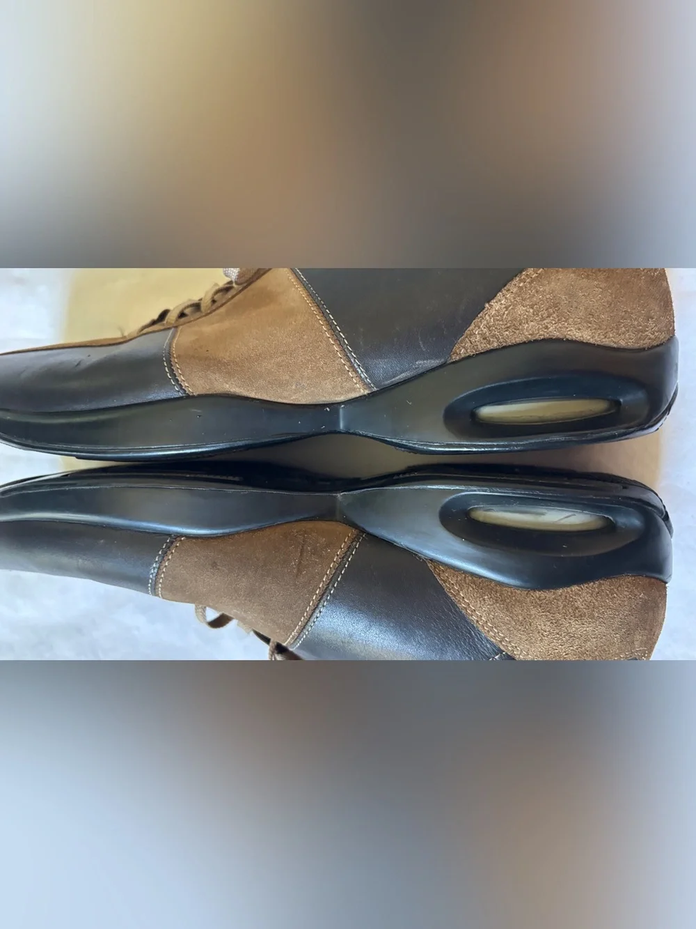 Cole Haan NikeAir Men’s 10.5M Brown Leather Suede Comfort Oxford Shoes